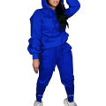 2021 Wholesale women casual plus size sweatsuits pocket solid fashion track suit 2 two piece jogger pants sets fall outfits